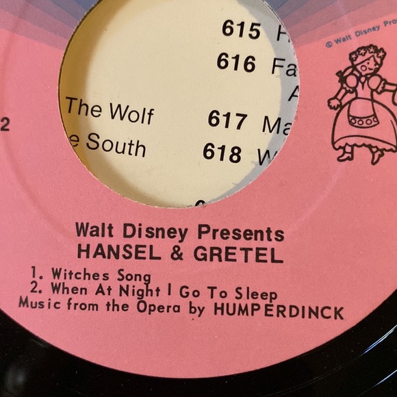 VINTAGE A DISNEYLAND RECORD/RECORD WALT DISNEY PRESENTS HANSEL & GRETELS - Picture 7 of 8